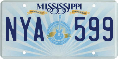 MS license plate NYA599