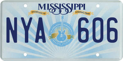 MS license plate NYA606