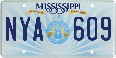 MS license plate NYA609
