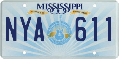 MS license plate NYA611