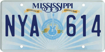 MS license plate NYA614