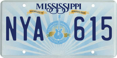 MS license plate NYA615