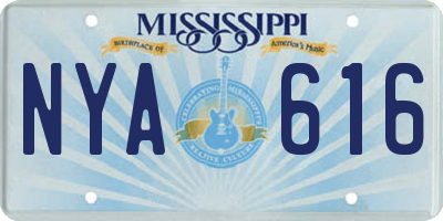MS license plate NYA616