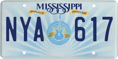 MS license plate NYA617