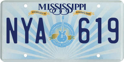 MS license plate NYA619