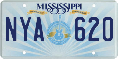 MS license plate NYA620