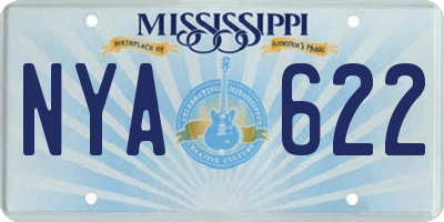 MS license plate NYA622