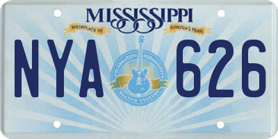 MS license plate NYA626