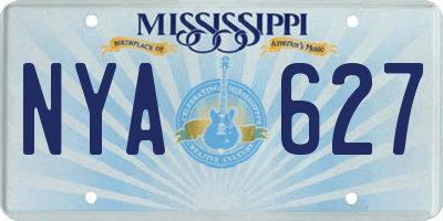 MS license plate NYA627