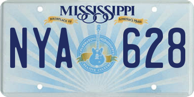 MS license plate NYA628