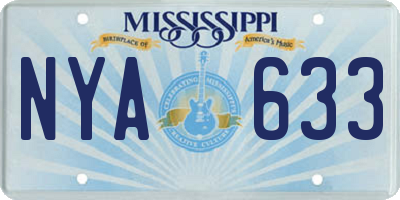 MS license plate NYA633