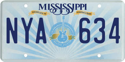 MS license plate NYA634
