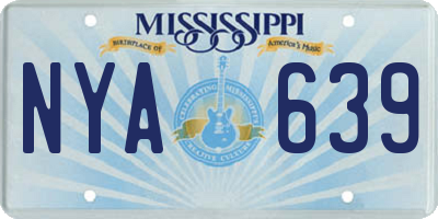MS license plate NYA639