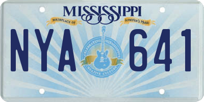 MS license plate NYA641