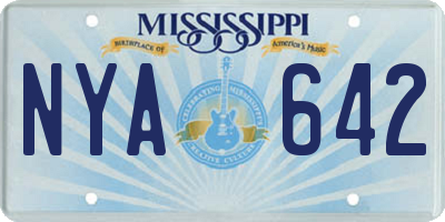 MS license plate NYA642