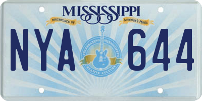 MS license plate NYA644