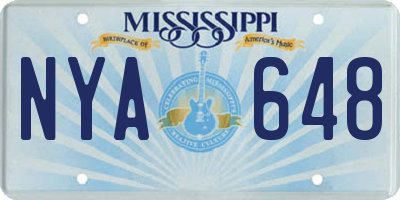 MS license plate NYA648