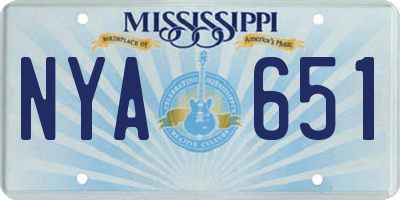 MS license plate NYA651