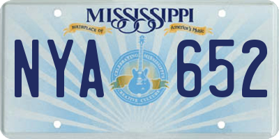 MS license plate NYA652