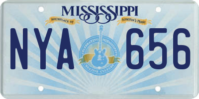 MS license plate NYA656