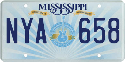 MS license plate NYA658