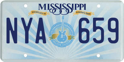 MS license plate NYA659