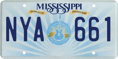 MS license plate NYA661