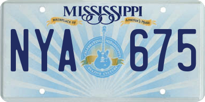 MS license plate NYA675