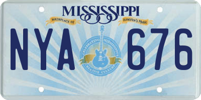 MS license plate NYA676