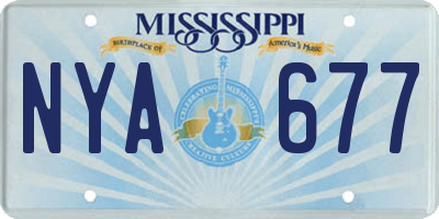 MS license plate NYA677