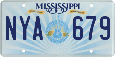 MS license plate NYA679
