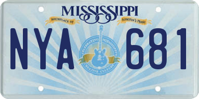 MS license plate NYA681