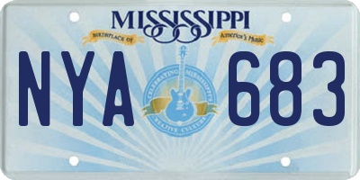 MS license plate NYA683