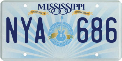MS license plate NYA686