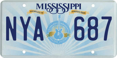 MS license plate NYA687