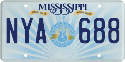 MS license plate NYA688