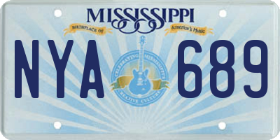 MS license plate NYA689