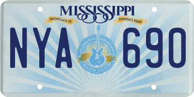 MS license plate NYA690