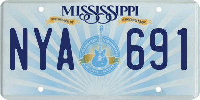 MS license plate NYA691