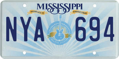 MS license plate NYA694