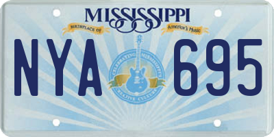 MS license plate NYA695
