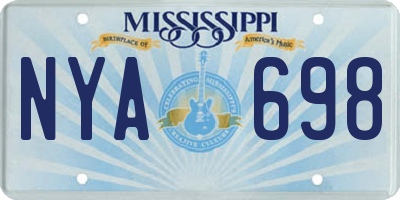MS license plate NYA698
