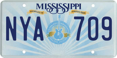 MS license plate NYA709