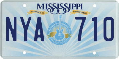 MS license plate NYA710