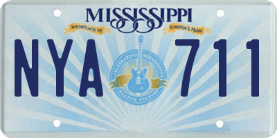 MS license plate NYA711
