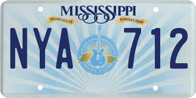 MS license plate NYA712