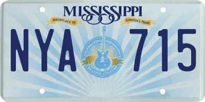 MS license plate NYA715