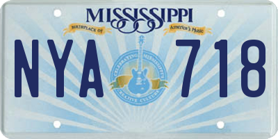 MS license plate NYA718