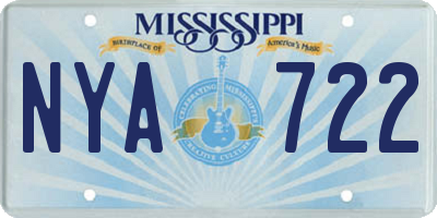 MS license plate NYA722