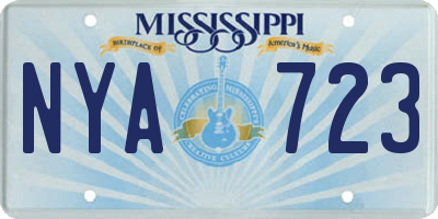 MS license plate NYA723